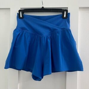 Aerie Crossover Flowy Short Blue Medium